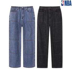 [NBA]N593PD162P GR 남여공용 엔비에이 청바지 데님 와이드 밴딩팬츠 빅사이즈