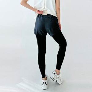 여성 스포츠 멀티 포켓 에어 스트레치 투인원 레깅스 DBC 1907-1W