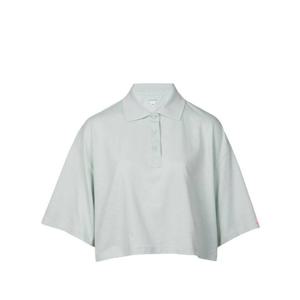 라프리마 보테가베네타 크롭 코튼 피케 폴로 셔츠 777596 V01G0 4680