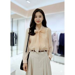 [숲]리본 탈부착 블라우스  SC3LSM22