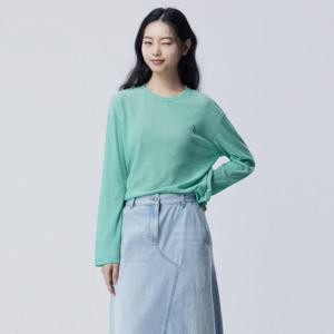 [베네통] 스트라이프 로고 티셔츠_BATS57631GN