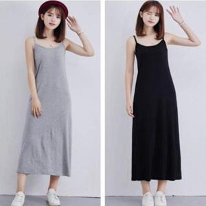 롱치마원피스 민소매 패션 여름 원피스 의류 여행룩 롱치마 스판