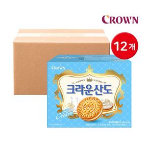 [크라운제과]크라운 크라운산도 크림 161g 12개