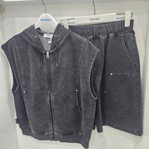 [에꼴리에]블랙 데님 쮸리 후드 조끼상,하세트(26B57315732)_US_