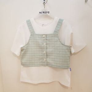 [소이]체크 뷔스티에 조끼 23m5681mt  여아 여름상품 초특가