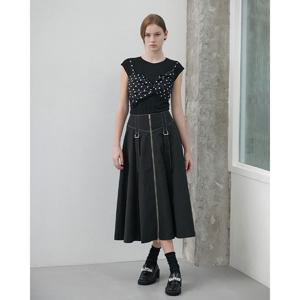 [에고이스트]리브 디테일 뷔스티에 슬림핏 티셔츠(ER3CH763)