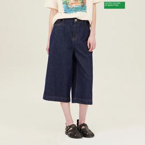 베네통 크롭 와이드 데님 팬츠 BADP95531