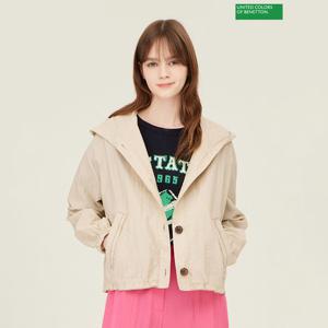 베네통 백 자수 스트링 후드 점퍼 BAJP56531