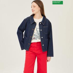 베네통 엘리펀트 스티치 데님 점퍼 BAJP93531