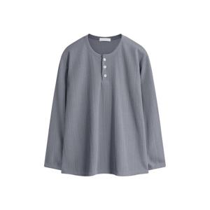 [해리슨][해리슨] 비타민 헨리넥 단추 긴팔티 LWDF1175