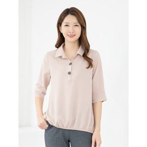 [모슬린]엄마옷 블라우스 7부 카라 반오픈 603FGH160 마담/중년