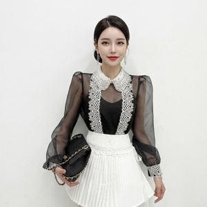 [금찌]금찌 살랑 시스루 블라우스 ST8151B