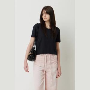 [시슬리]에코 린넨 줄리엣 크롭 티셔츠_SATSC2631