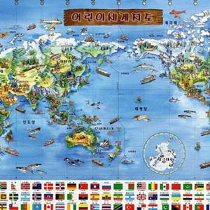 현대지도 1000피스퍼즐 어린이 세계지도 한글판 CA1085