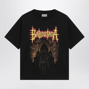 발렌시아가 반팔 티셔츠 850990TUVE4 Black