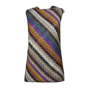 미소니 민소매 티셔츠 DS25WK0CBR012O S72LE Giallo viola