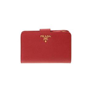 프라다 스몰 사피아노 레더 월렛 레드 1ML225-QWA-F068Z