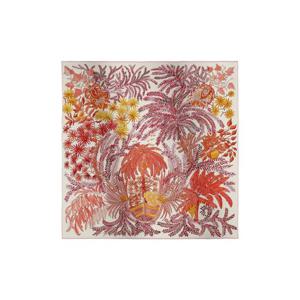 에르메스 르 쟈뎅 데 페인트레 스카프 70 실크   블랑 꼬라이유 로즈 H983908S09