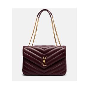 생로랑 Loulou 라지 레더 숄더 백 P01180048