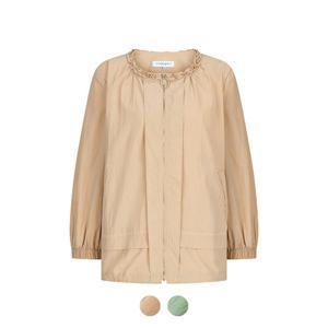 [꼼빠니아][꼼빠니아] 프릴넥 집업 점퍼_CADU4-WGJ020