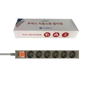 자동소화멀티탭 루넥스 자동소화 알루미늄 멀티탭 6구 1.5m