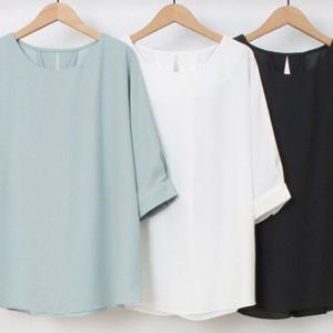 306O350S 꼬임 셔링 빅사이즈 블라우스 볼륨