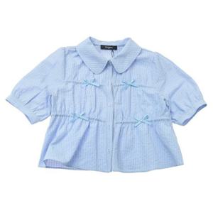 [티파니(정상)]연블루 S/T 리본장식 BL T62KSB010