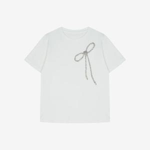 [베스띠벨리](26신상) 비즈 디테일 라운드넥 티셔츠 BMIBD28430_