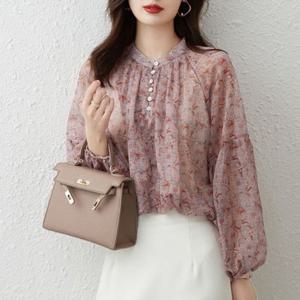 슬리브블라우스 230206 차이나 NN28 카라 롱