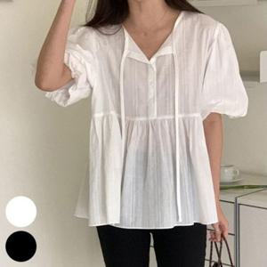 의류 퍼프 셔링 306P509S 블라우스 소매 빅사이즈