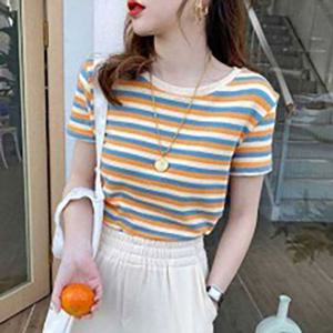 빈티지 스프라이프 포인트 반팔 티셔츠