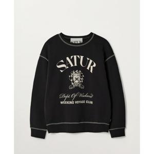 세터 크레스트 로고 그래픽 스웨트셔츠 B1 SA261UTM05 BLK0 FBL0