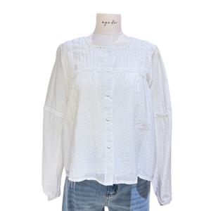 [에이지도르]핀턱 레이스 블라우스 ALSISPB218