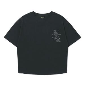 [블루테일]차콜그레이 절개 반팔 티셔츠AAB1TS02CG