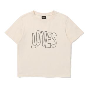 [블루테일]아이보리 레귤러핏 반팔 티셔츠AAB2TS03IV