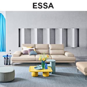 [에싸] 아르떼 3.5인 스윙기능 베티버 천연 면피 소가죽 소파