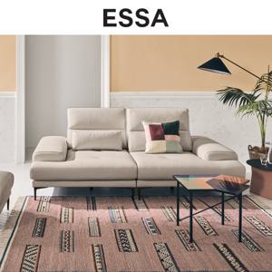 [에싸] 아르떼 3인 스윙기능 베티버 천연 면피 소가죽 소파