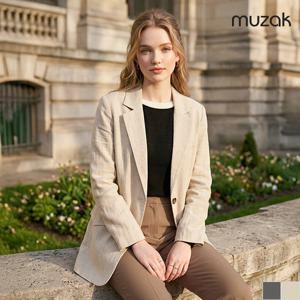 [무자크] 린넨 오버핏 자켓 (MN3WJK07)