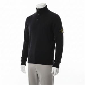 스톤아일랜드 25FW 5100002 스트레치 RWS 울 니트 K2S15 S00A1 V0029 램스울 하프 버튼 373339