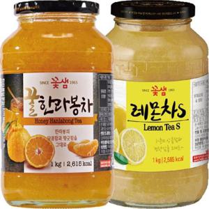 레몬차 꽃샘 꿀한라봉차S 1kg+레몬차S 1kg