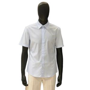 [바쏘]SS 스카이   블루  데일리  카라 넥 스트레치  기본핏 반팔와이셔츠KBGABTD62A