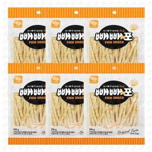 간단안주 빼빼포 오리지널 24g 6개