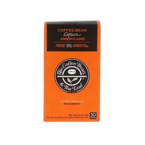 가공식품 문구사무/커피빈 캡틴 아메리카노(1.6g×30T)