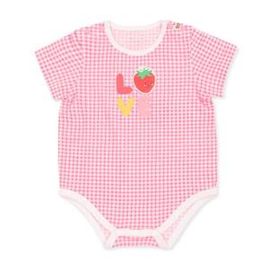 [오가닉맘]오가닉맘 핑크하트체크반소바디수트(MJMLQS02)