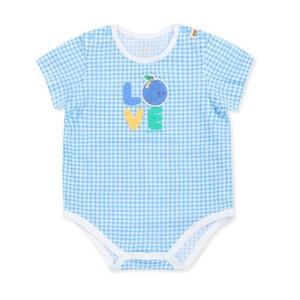 [오가닉맘]오가닉맘 블루애플체크반소바디수트(MJMLQS03)