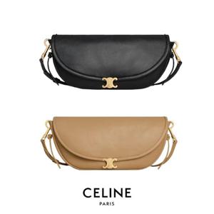 [관부가세포함] 셀린느 스몰 트리오페 소프트 카프스킨 하프문 크로스백 L10373778 (2컬러)