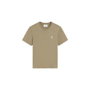 AMI아미 스몰 하트 로고 오가닉 코튼 저지 티셔츠 그린 오프 화이트 HTS060-724-375