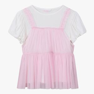 [로엠걸즈(아동)]샤 레이어드 골지 티셔츠 RGRA2631P