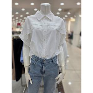 [더아이잗]코튼 턱 턴업 셔츠 블라우스  IR7A0BL361600_DJ