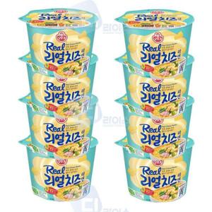컵라면 오뚜기 리얼치즈라면 큰컵 용기면 120g 8개